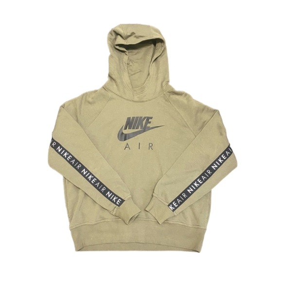 Nike Women’s Olive Army Green Cowl Logo Pullover Hoodie Sweatshirt Sz L - Picture 1 of 4